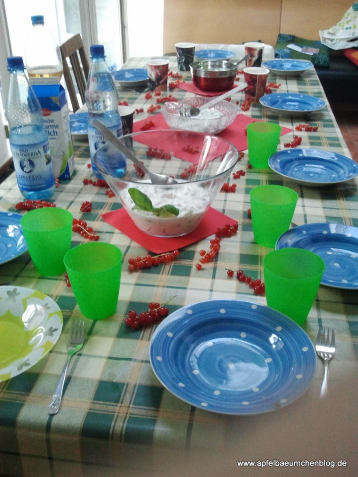 Punkteteller, großer Esstisch, Sommer