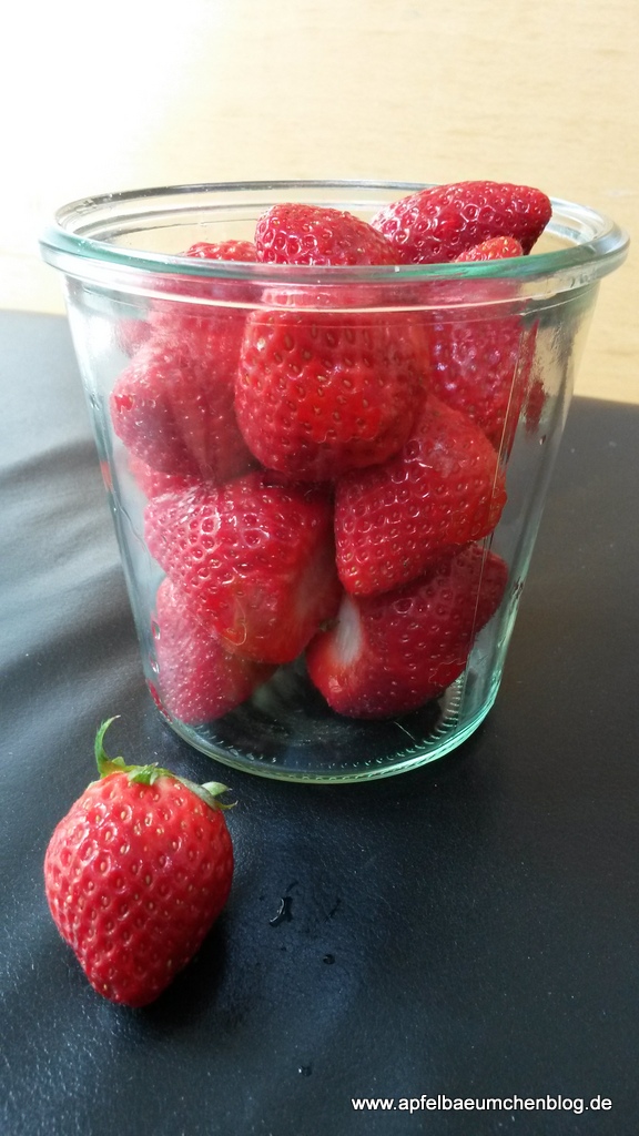 Erdbeeren, Glas