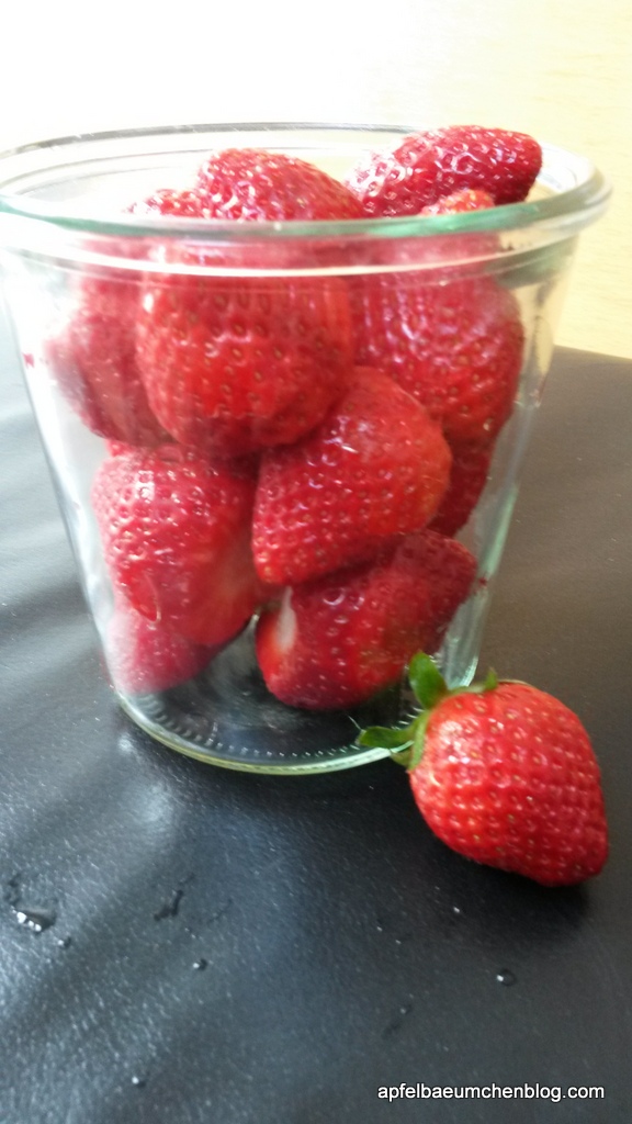 Erdbeeren frisch Glas